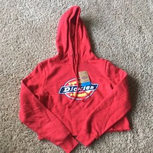 Dickies red cropped hoodie